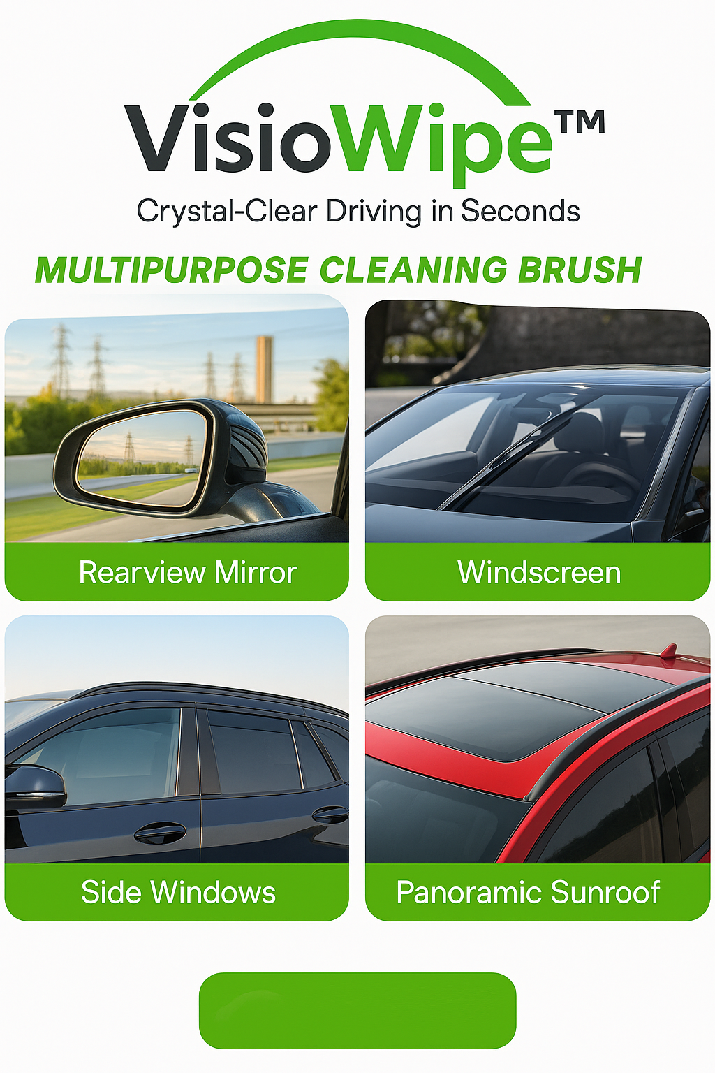 VisioWipe™ – Premium Oil Film & Fog Remover for Crystal-Clear Driving