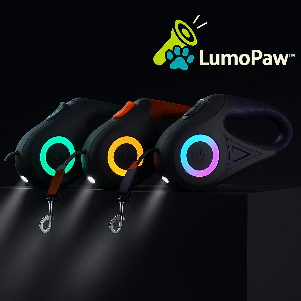 LumoPaw™ LED Retractable Dog Leash
