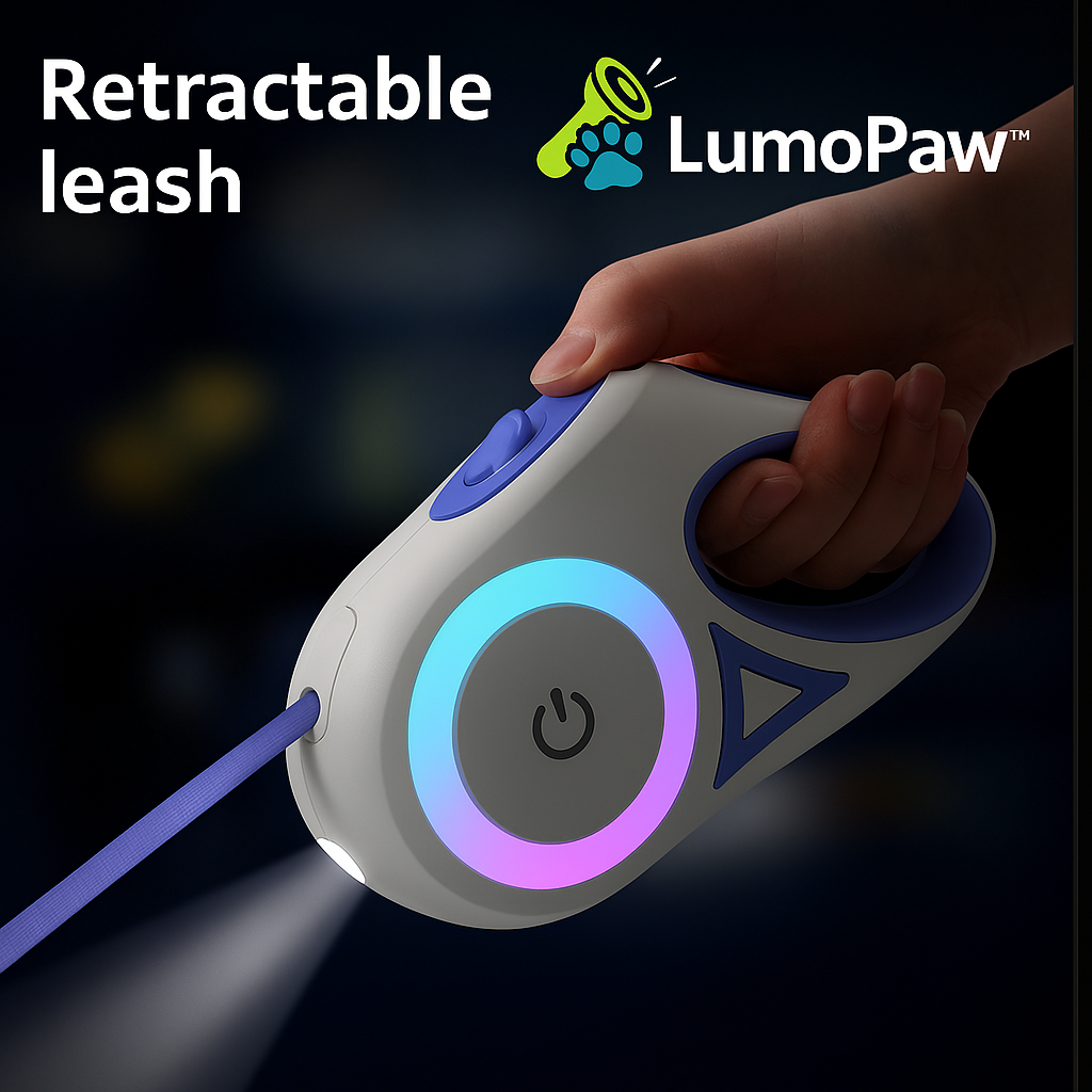 LumoPaw™ LED Retractable Dog Leash