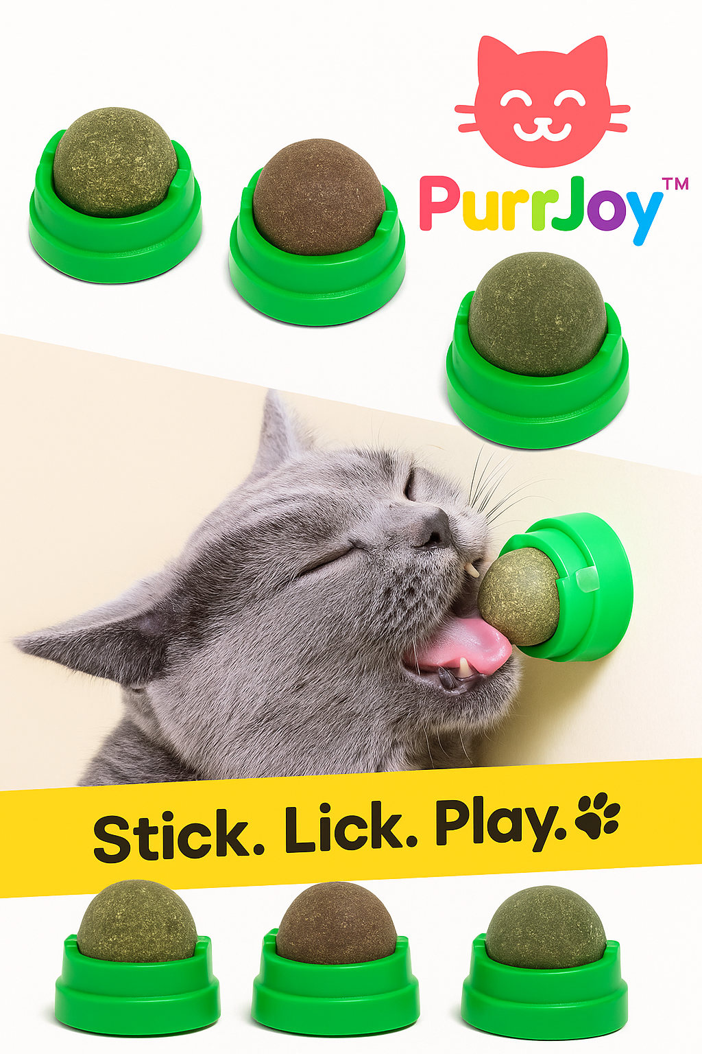 PurrJoy™ Wall-Mounted Catnip Balls – Fun & Relaxation for Your Cat